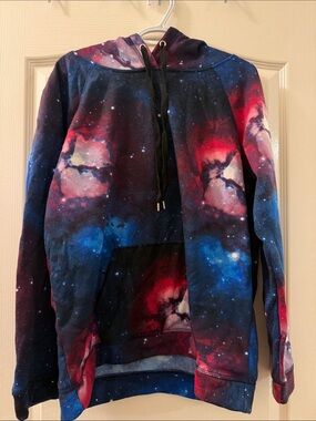 Galaxy Print Hoodie - Multi-Color